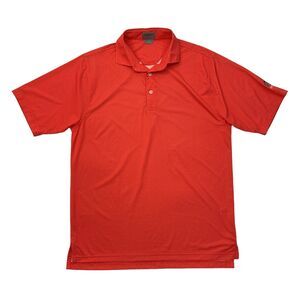 Fennec Polo Shirt Mens M Medium Chili Red Short Sleeve Houndstooth Stretch Golf